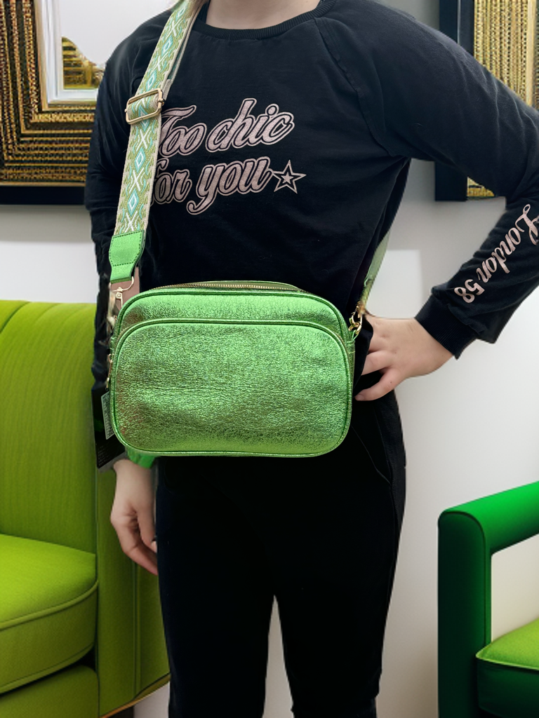 Sac bandoulière - Vert métallisé