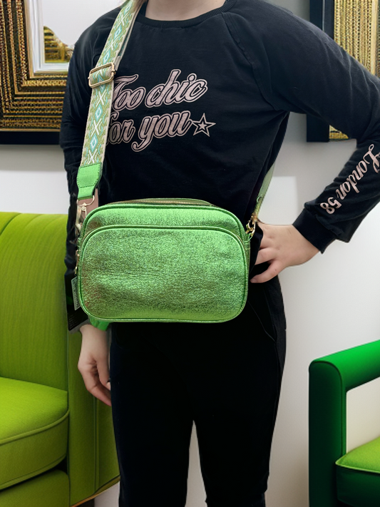Sac bandoulière - Vert métallisé