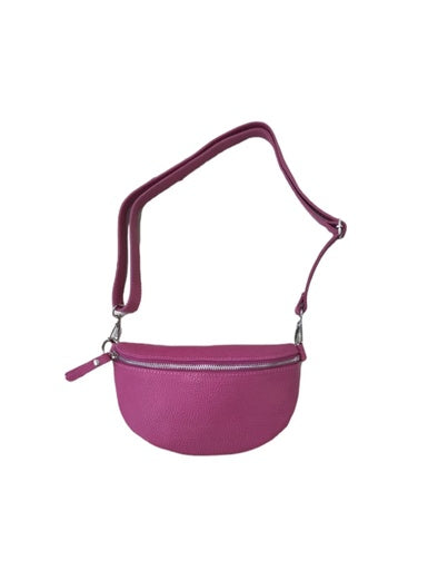 Sac banane cuir - Rose